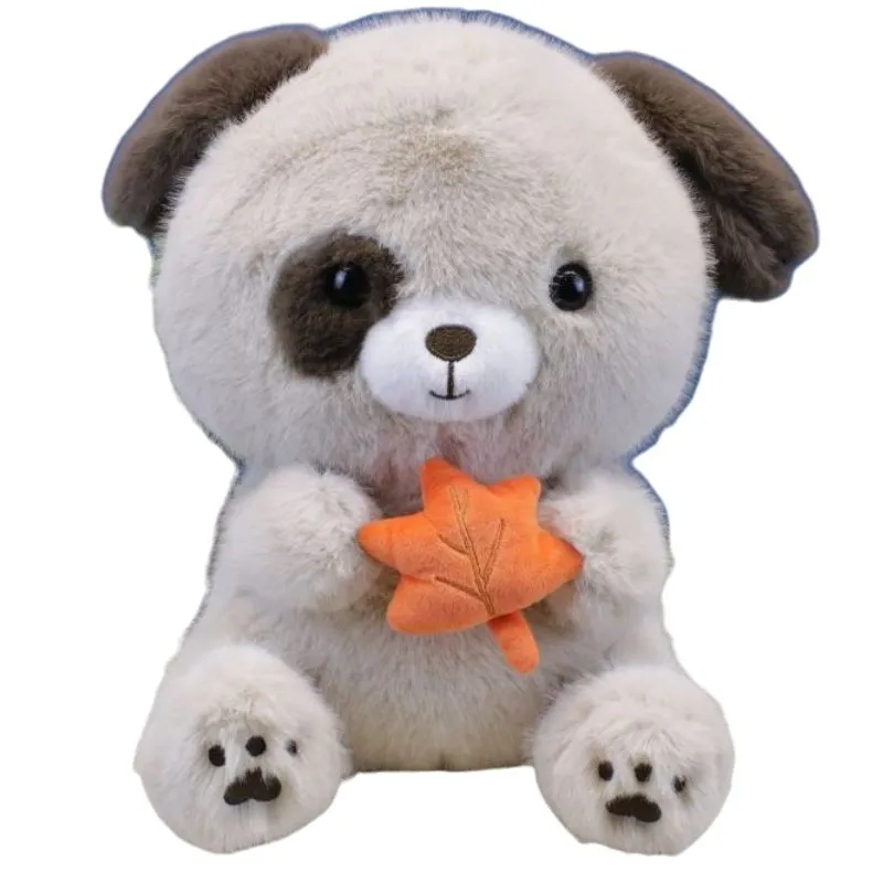 Peluche Perro Con Hoja 34 cm - 1 Unidad