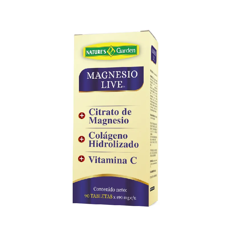 Citrato de Magnesio Live Nature’s Garden - Cont. 90 Tabletas
