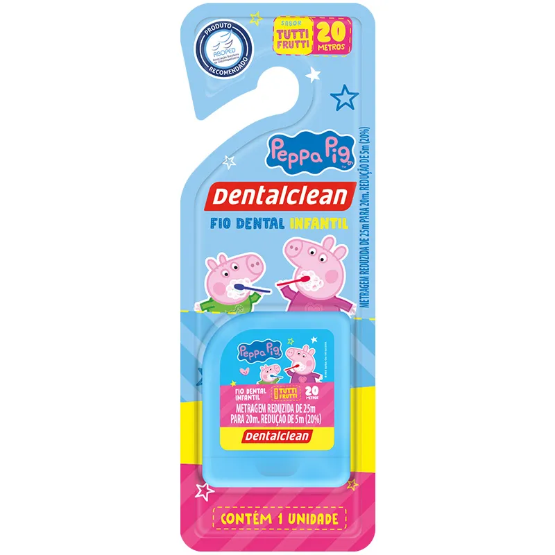 Hilo Dental Peppa Tutti Frutti 20 m Dentalclean - Cont. 1 Unidad