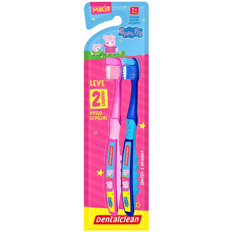 Cepillo Dental Peppa Extra Suave Dentalclean - Cont. 2 Unidades