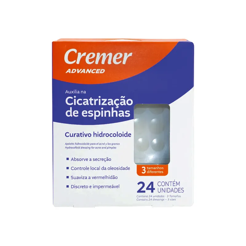 parches hidrocoloide para acné y espinillas cremer - cont. 24 unidades