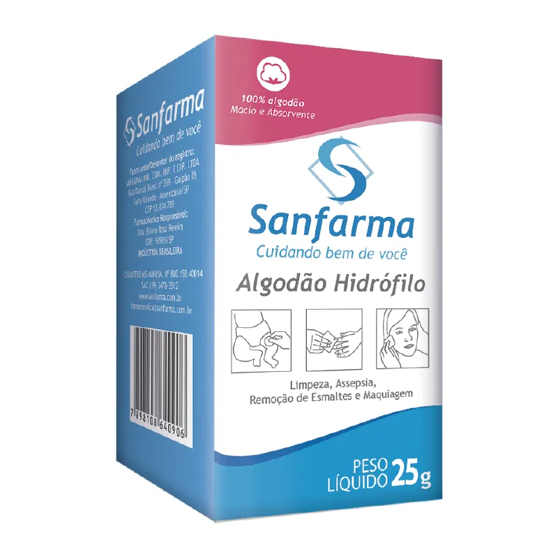 Algodon Hidrofilo Sanfarma - Cont. 25 gr