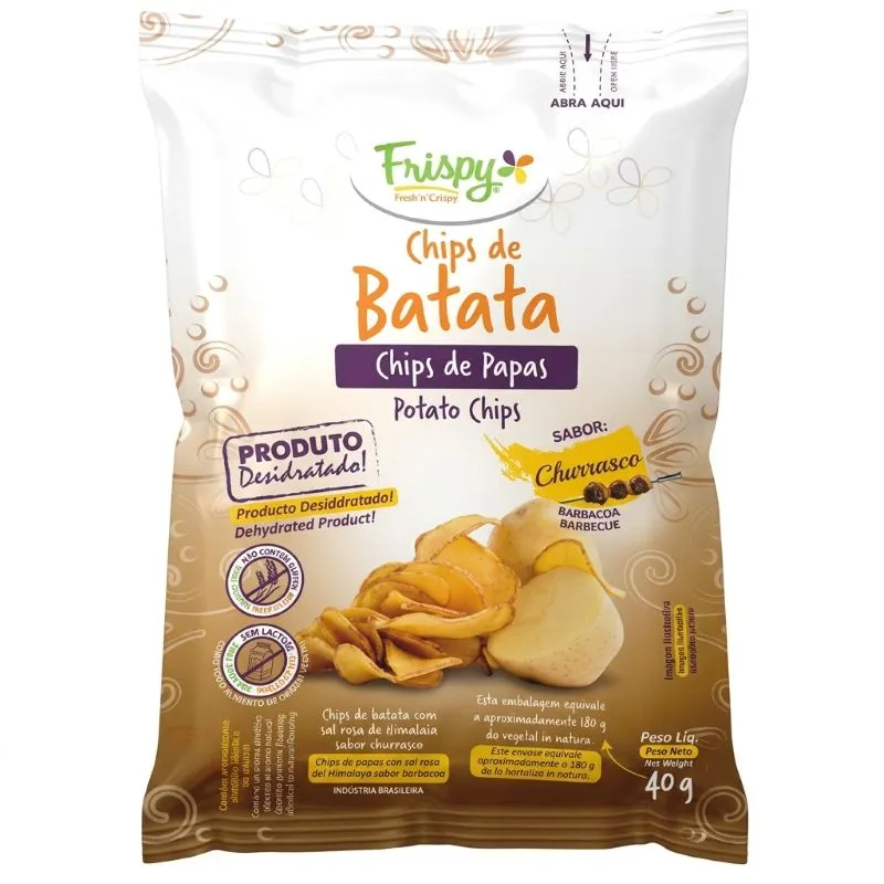 Batata Chips Inglesa sabor Churrasco Frispy - Cont. 40 grs.