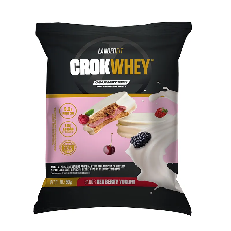Alfajor Crokwhey Red Berry Yogurt Landerfit - Cont.50 g 