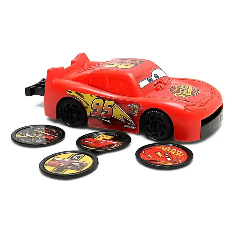 lanzadiscos mcqueen con 4 discos -toyn ogee - 1 unidad