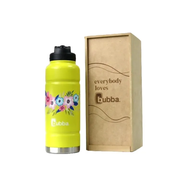 Botella Trailblazer con Pajita Verde Limon + Caja de Regalo