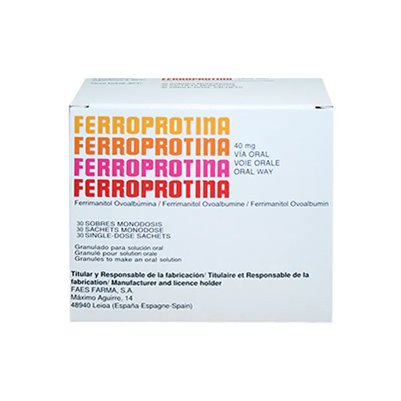 Ferroprotina 40 mg - Cont. 30 Sobres