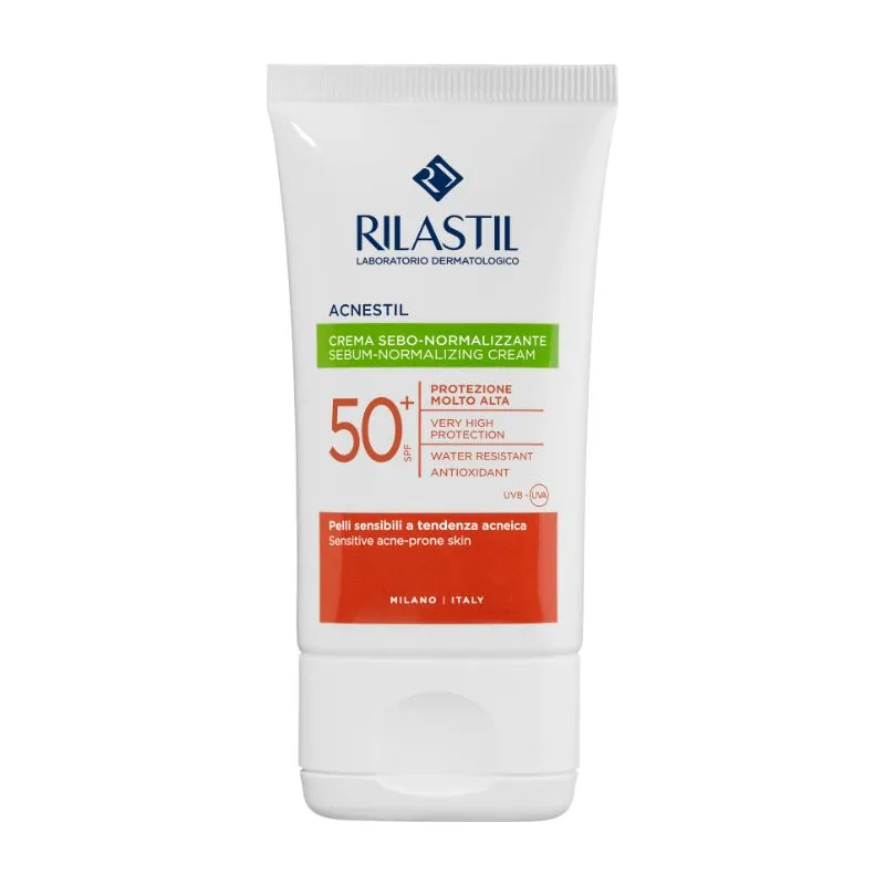 Acnestil Protector Solar Facial SPF 50 + Rilastil - Cont.40 mL