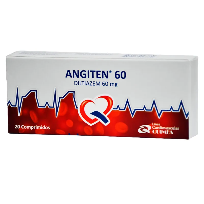 Angiten Diltiazem 60mg - Caja de 20 comprimidos