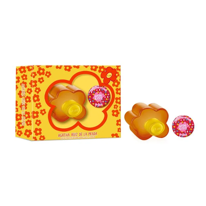 set flor edt 100 ml + balsamo labial  agatha ruiz de la prada