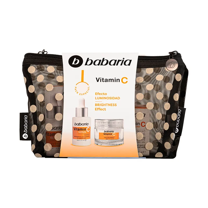 Kit Neceser + Serum Vitamin C + Crema Facial Babaria