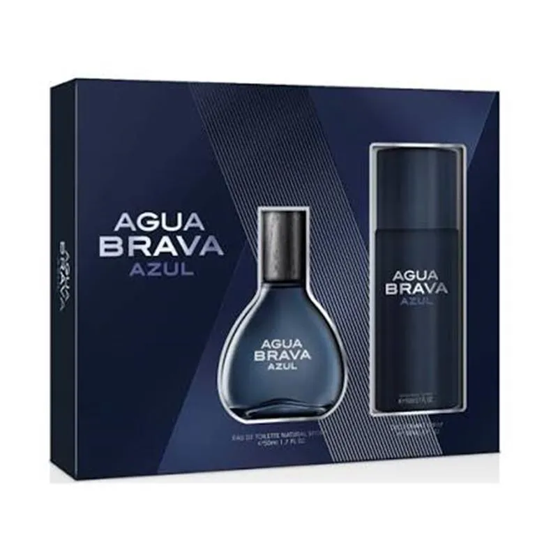 set agua brava azul edt 50 ml + deo 150 ml
