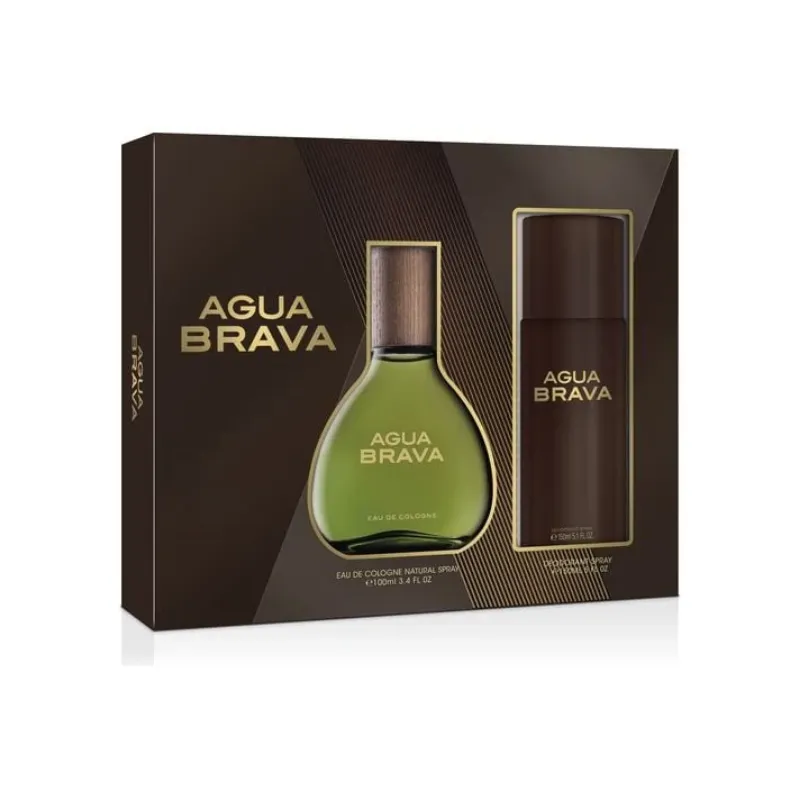 set eau de cologne 100 ml + deo 150 ml agua brava