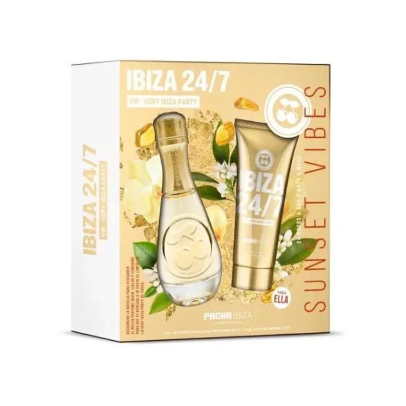 Set 24/7 Vip Her EDT 80 ml + Body Lotion 75 ml Pacha Ibiza 