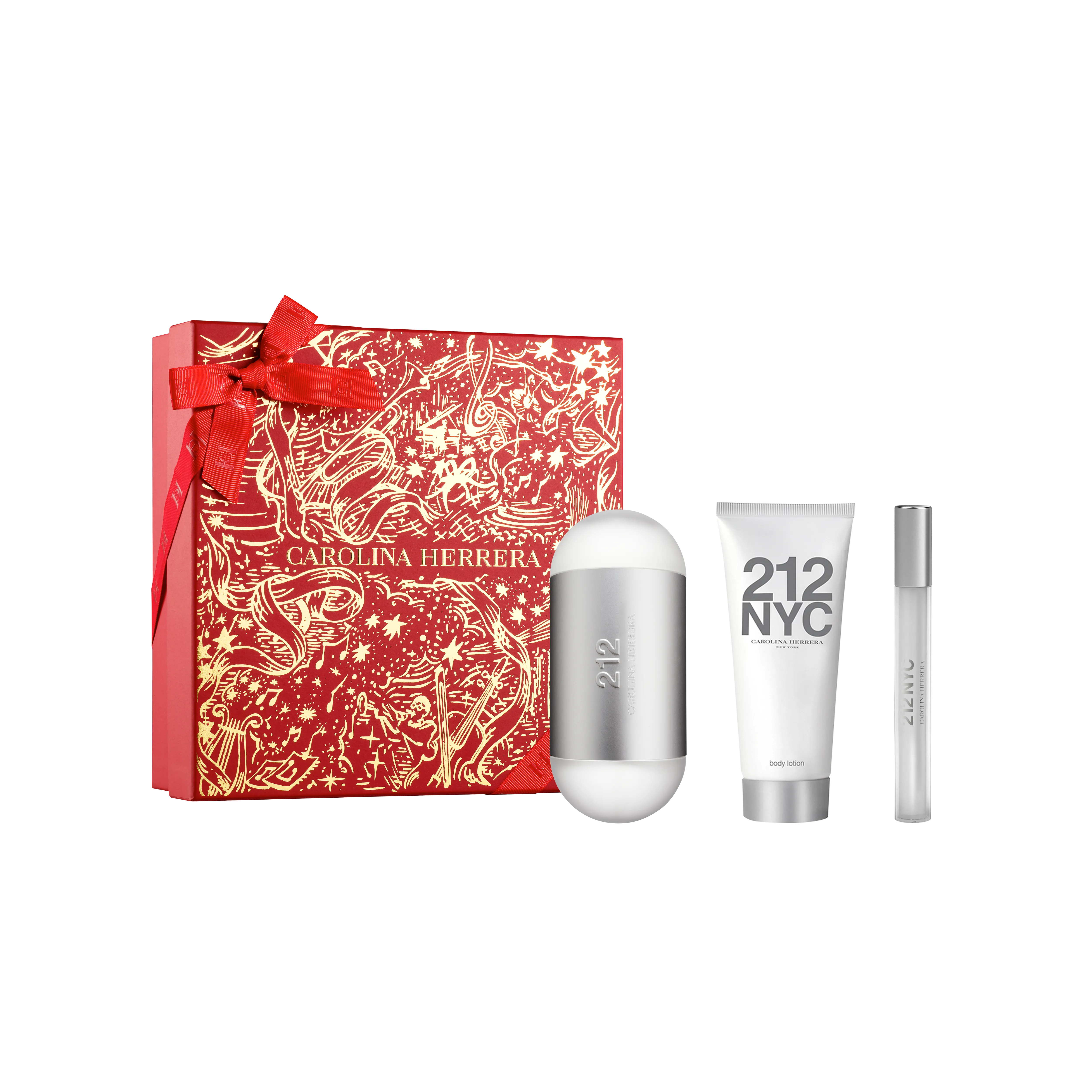 Set 212 New York 100 mL + Locion Corporal 100 mL + Vaporizador 25 mL Carolina Herrera