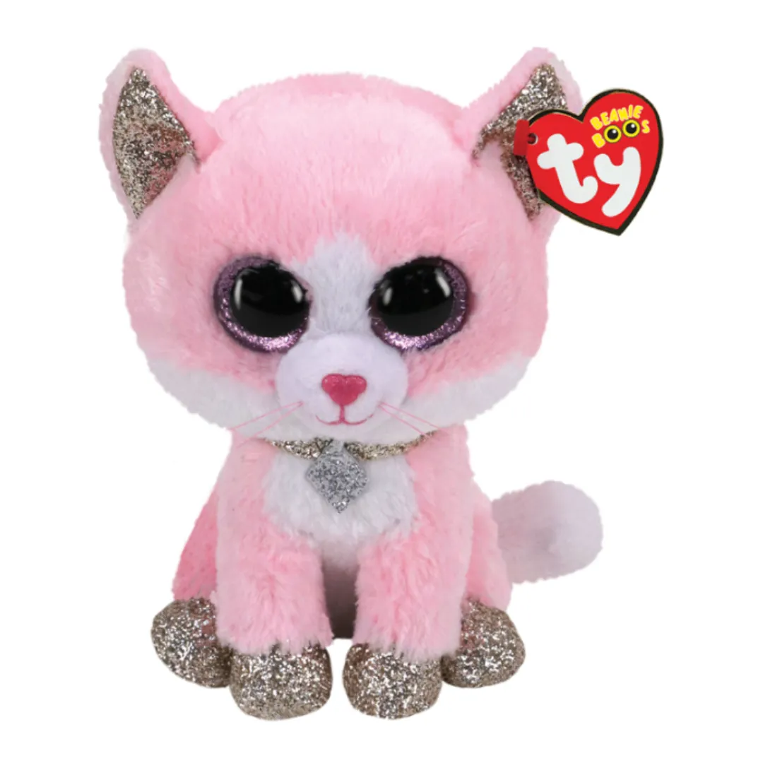 Peluche Beanie Boos Fiona Gato Rosado TY