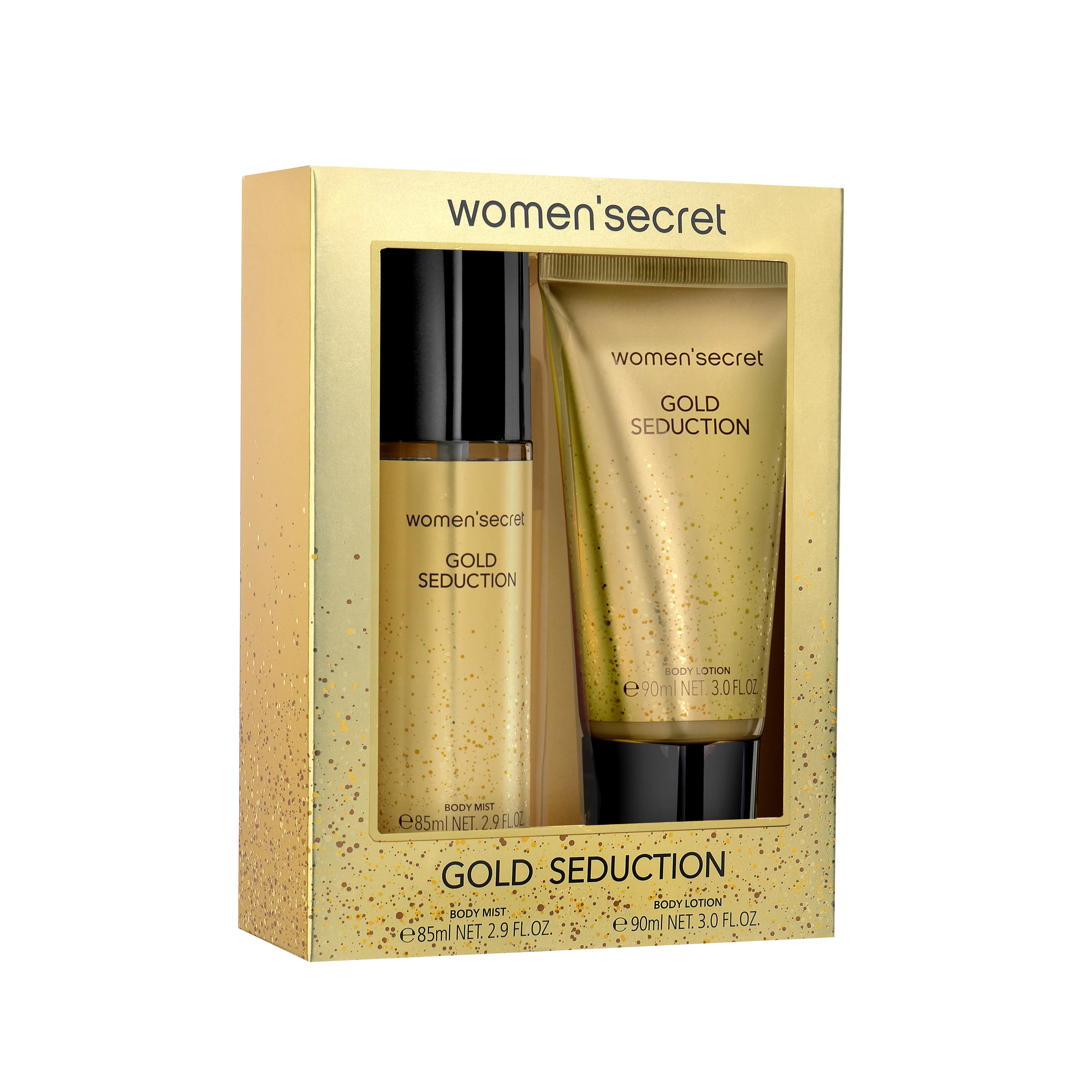 Set Gold Seduction Body Mist 85 mL + Body Locion 90 mL Women Secret
