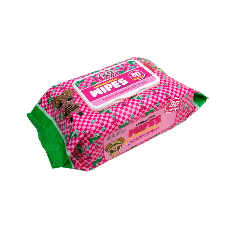 Toallitas Húmedas Antibacteriales L.o.L Nevada - Cont. 80 Unidades