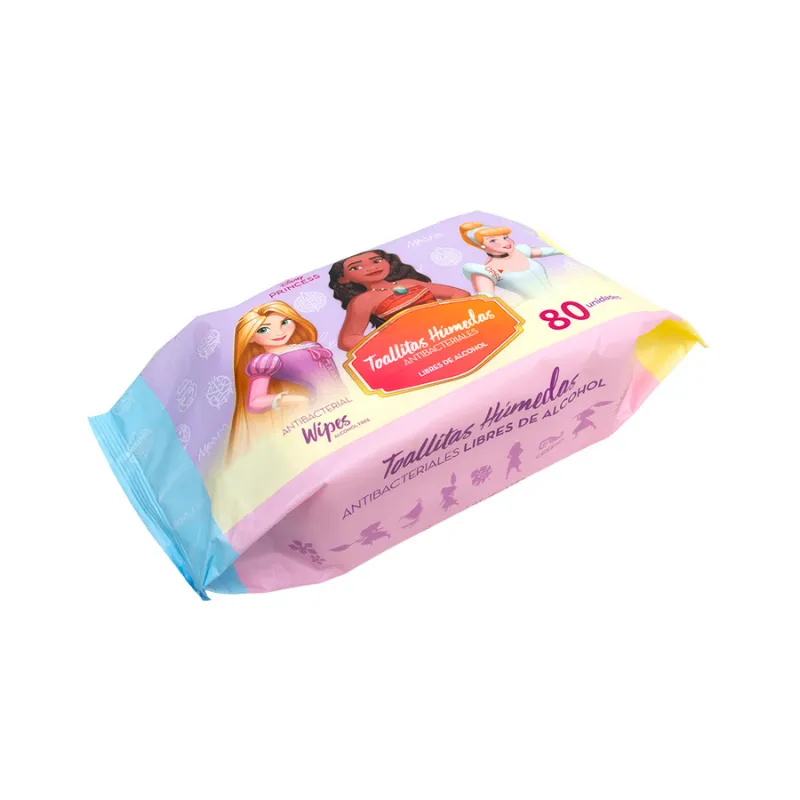 Toallitas Húmedas Antibacteriales Disney Princess Nevada - Cont. 80 Unidades