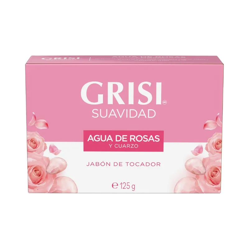 Jabon de Tocador Suavidad Agua de Rosas Grisi - Cont. 125 gr