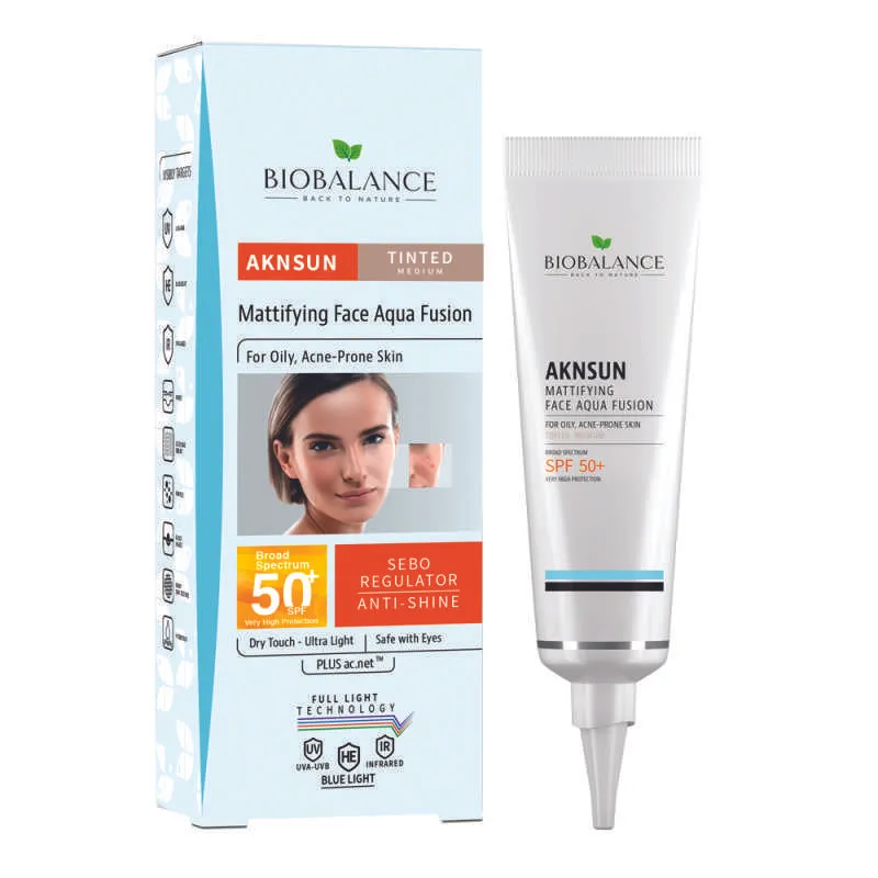 Protector Solar con Color Antiacne 50+SPS Bio Balance - Cont.40 mL
