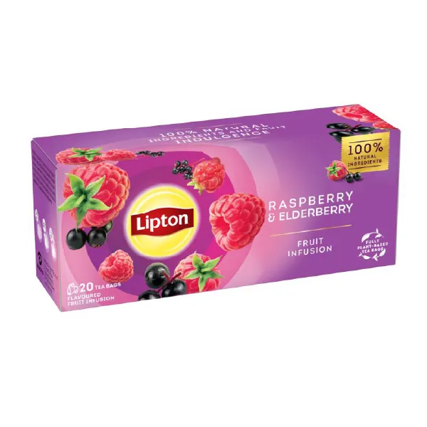 Infusión Frutal Raspberry Elderberry Lipton - Cont. 20 saquitos
