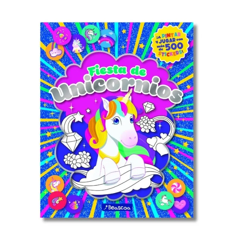 libro fiesta de unicornios - 1 unidad