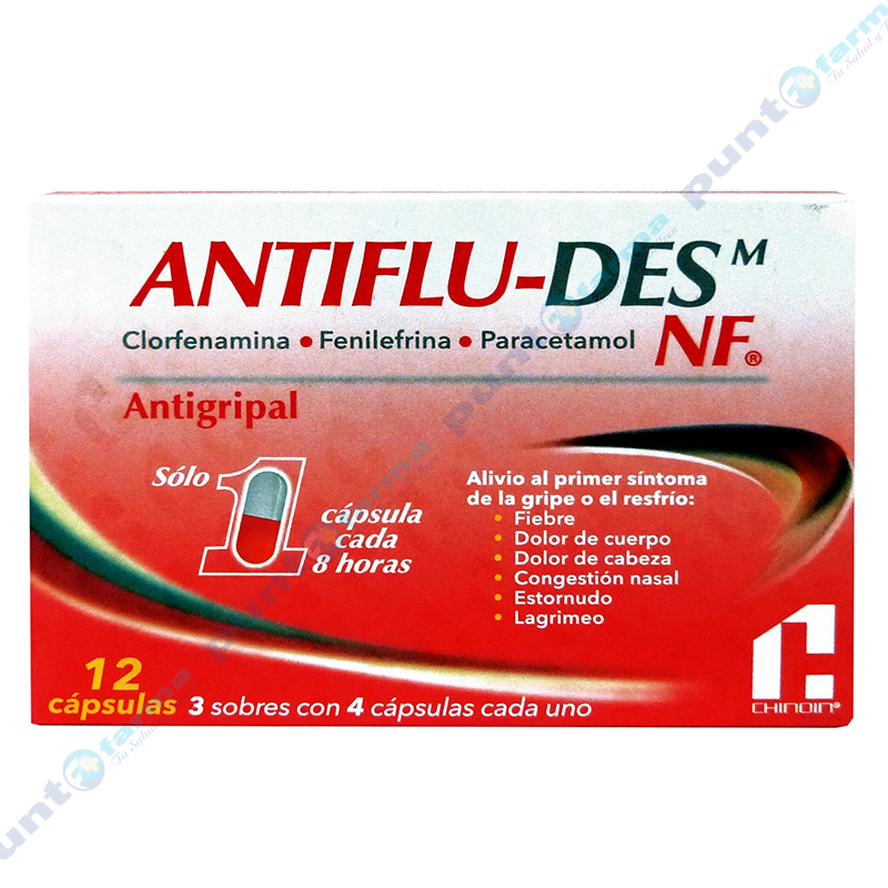 Punto Farma | ANTIFLU-DES NF - Caja de 12 cápsulas