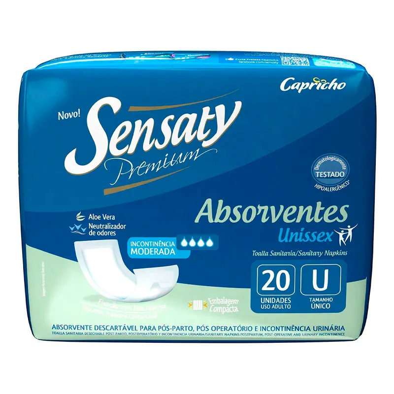 Absorventes Unisex Post Parto Sensaty Premiun - Cont. 20 unidades