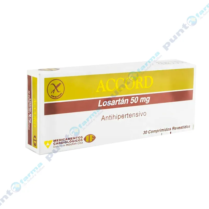 Accord Losartán 50 mg - Cont. 30 Comprimidos revestidos.