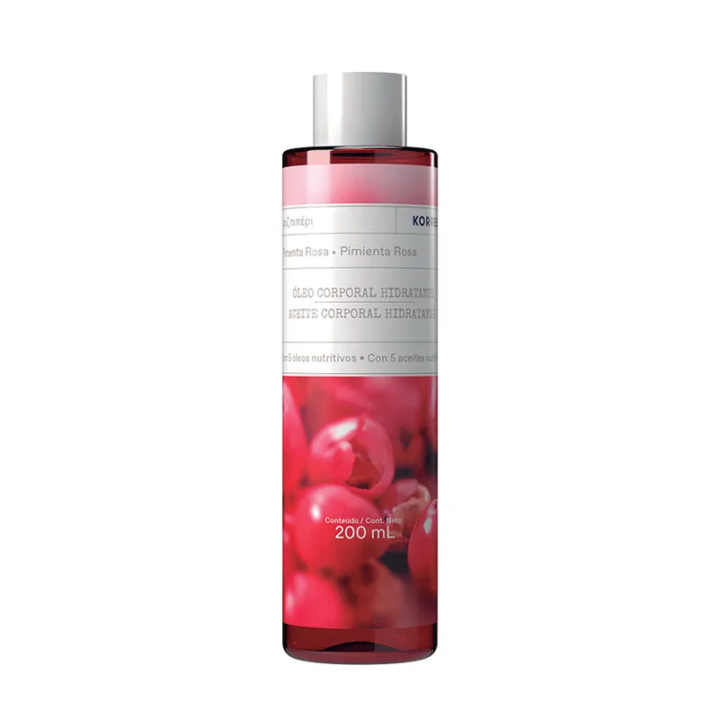 Aceite Corporal Hidratante Pimienta Rosa Korres - 200 mL