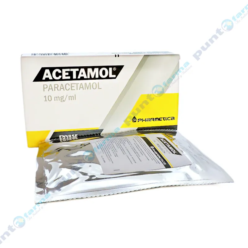 Acetamol 1g Solucion Inyectable Paracetamol 10 mg - Frasco de 100 mL