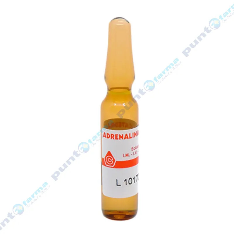 Adrenalina 1% - Cont. 100 ampollas de 1 mL