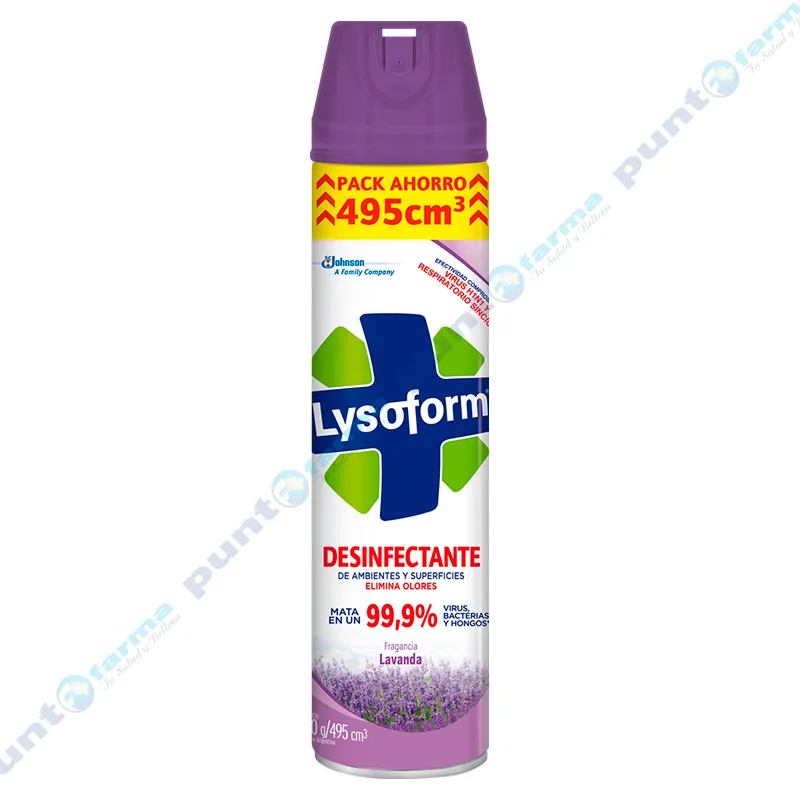 Aerosol Desinfectante Lavanda Pack Ahorro Lysoform - 495 mL