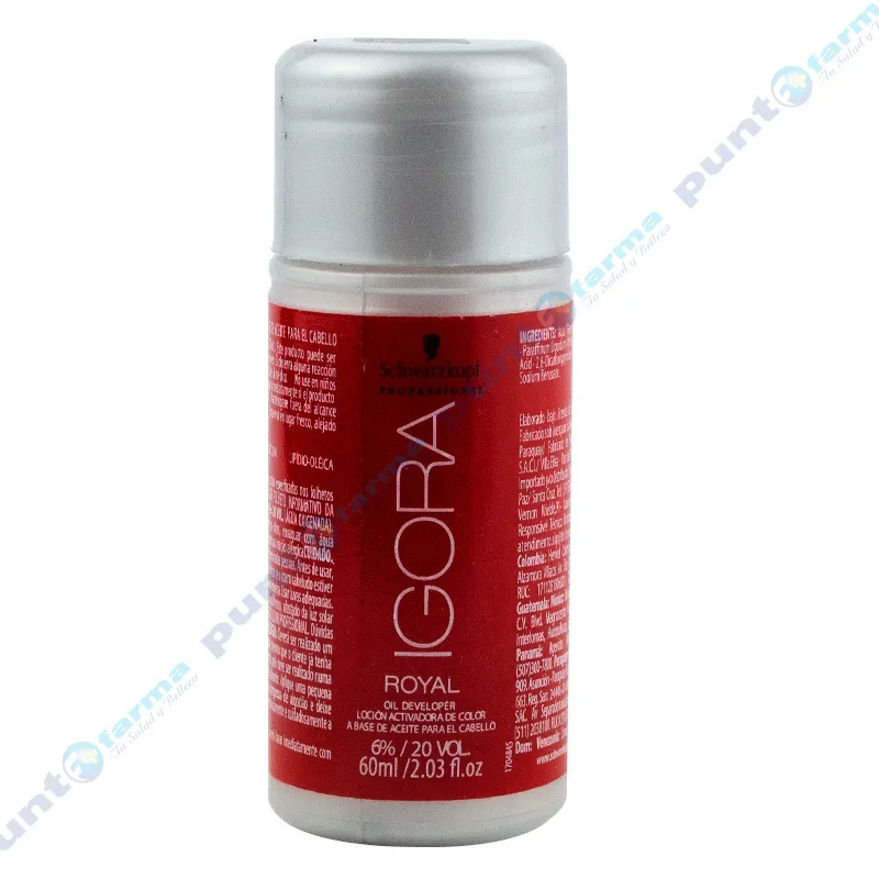 Agua Oxigenada Igora Royal Schwarzkopf 6% 20 Volumes - 60 mL