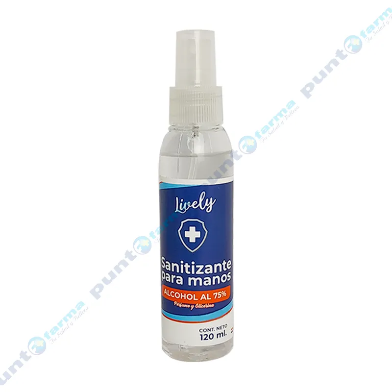 Alcohol Sanitizante con Glicerina Lively - Cont.120 ml