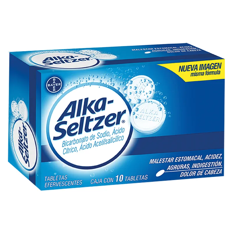 Alka-Seltzer - Caja de 10 tabletas efervescentes