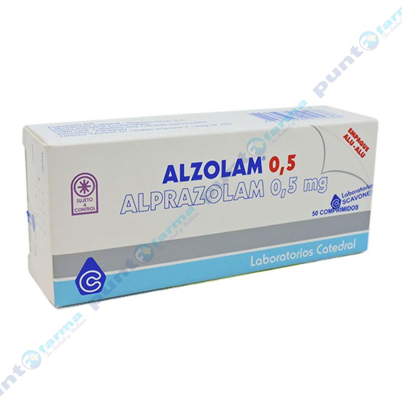 Alzolam 0 5 alprazolam 0 5 mg caja de 50 comprimidos punto farma
