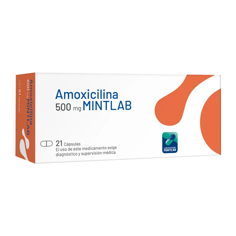 Amoxicilina Mintlab 500mg - Cont. 21 cápsulas.