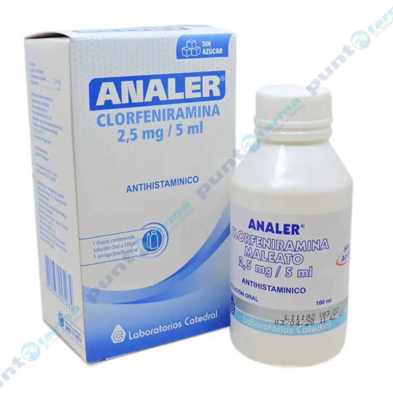 Analer Clorfeniramina Maleato 2,5 mg/5 mL - Cont. 100 mL