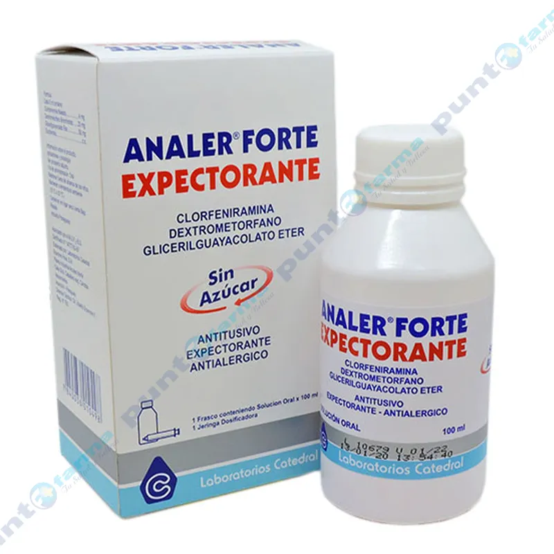 Analer Forte Expectorante Clorfeniramina - Cont. 1 jarabe de 100 mL 1 jeringa dosificadora