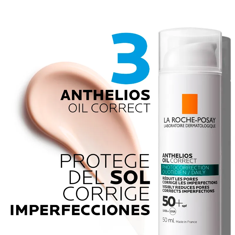Anthelios Oil Correct La Roche Posay SPF50 - Fco 50mL