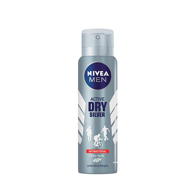 Antitranspirante Active Dry Silver Antibacterial Nivea Men - Cont.150mL