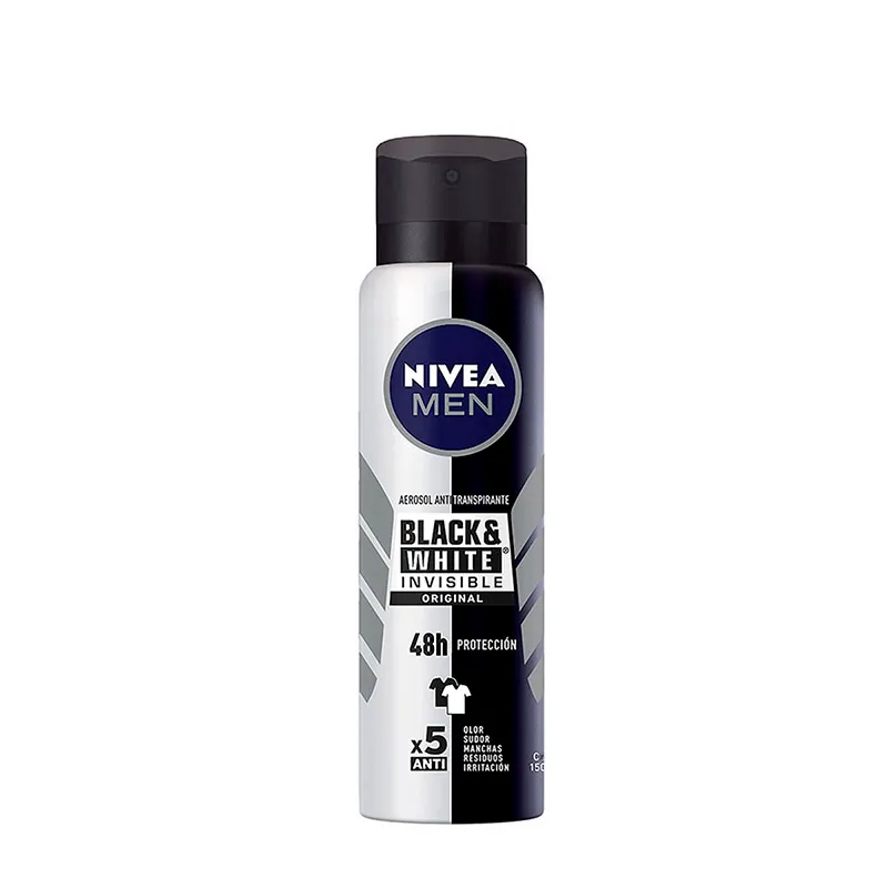 Antitranspirante Invisible Black & White Antibacterial Nivea - Cont.150 mL