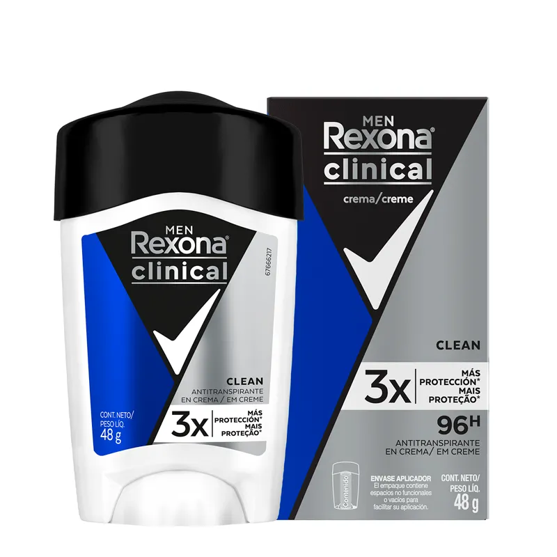 Antitranspirante Rexona Men Deo CR Soft Solid Clean 12 horas - 48gr