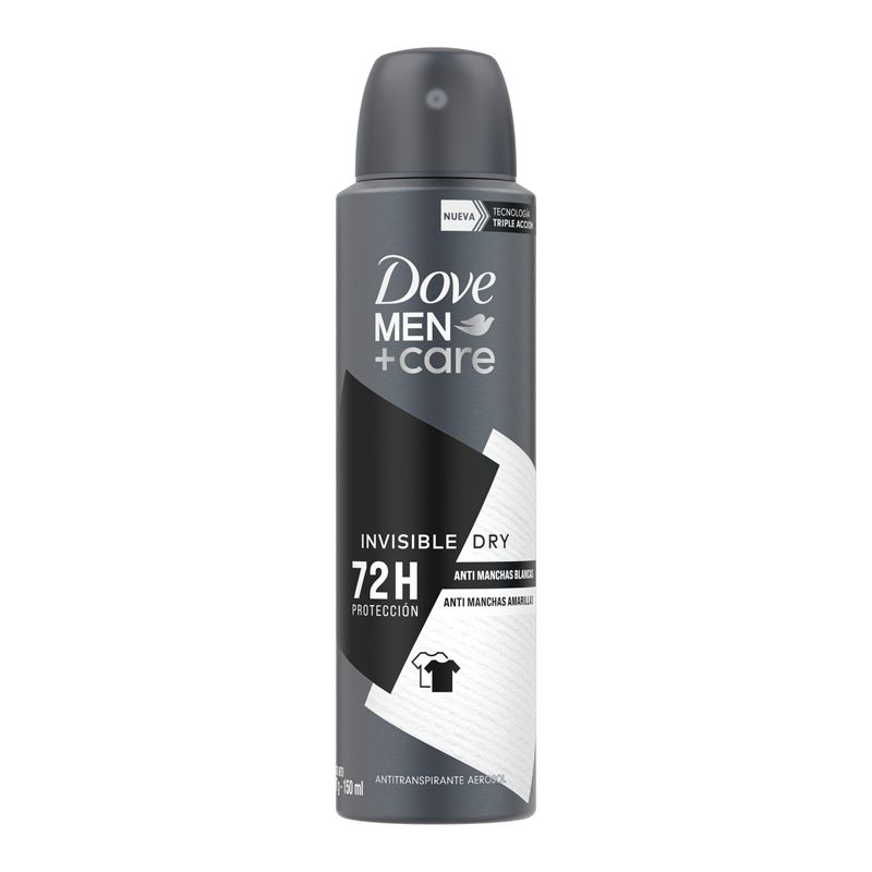 Antitranspirante en Aerosol Men Invisible Dry Dove 150 mL Punto Farma