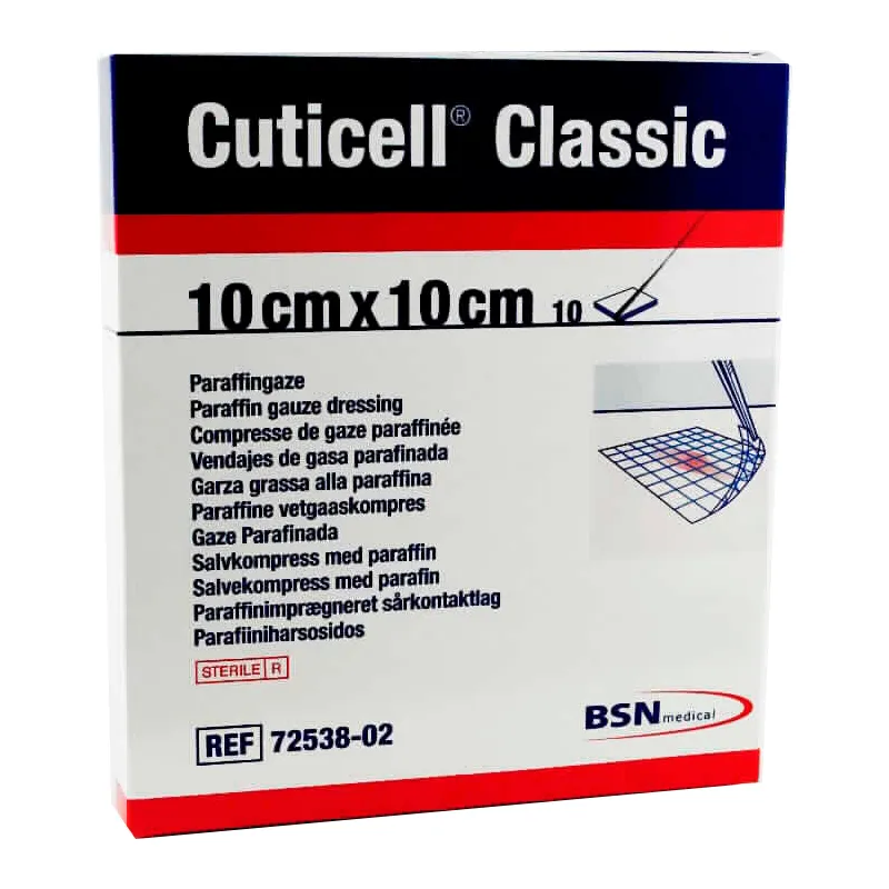 Aposito 10 cm x 10 cm Cuticell Classic - Cont 10 unidades