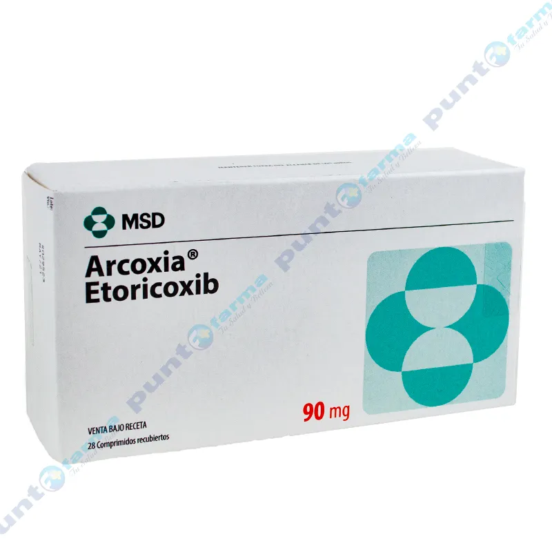 Arcoxia Etoricoxib 90 mg - Caja de 28 comprimidos