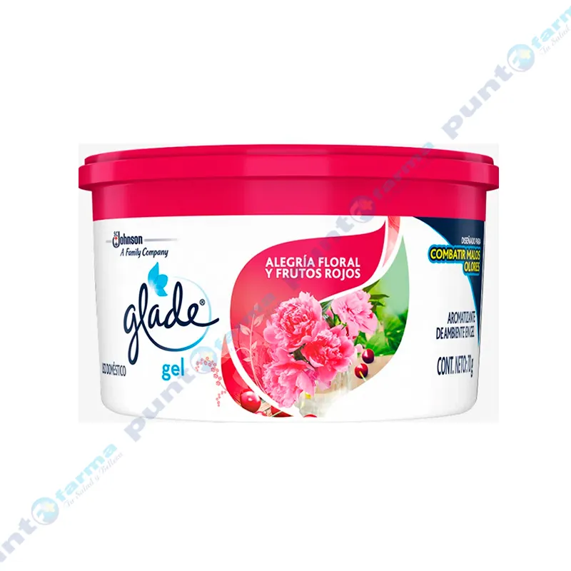 Aromatizante de Ambiente en Gel Placer Floral y Frutos Rojos Glade - Cont.70 gr