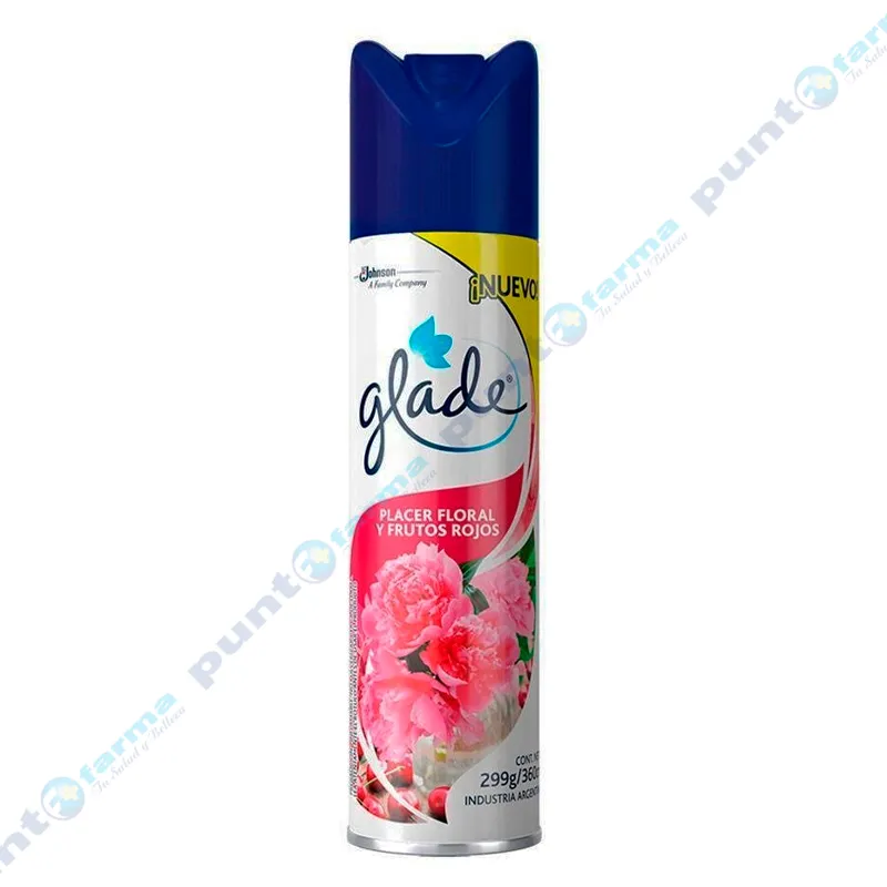Aromatizante en Aerosol Placer Floral y Frutos Rojos Glade - Cont.299 gr